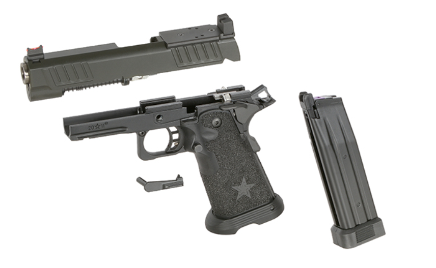 EMG Licensed Staccato R611-3A 2011 P SOC RMR T8 Upgraded Version Metal Slide GBB Airsoft Pistol by EMG > 6mmProShop > Army Armament