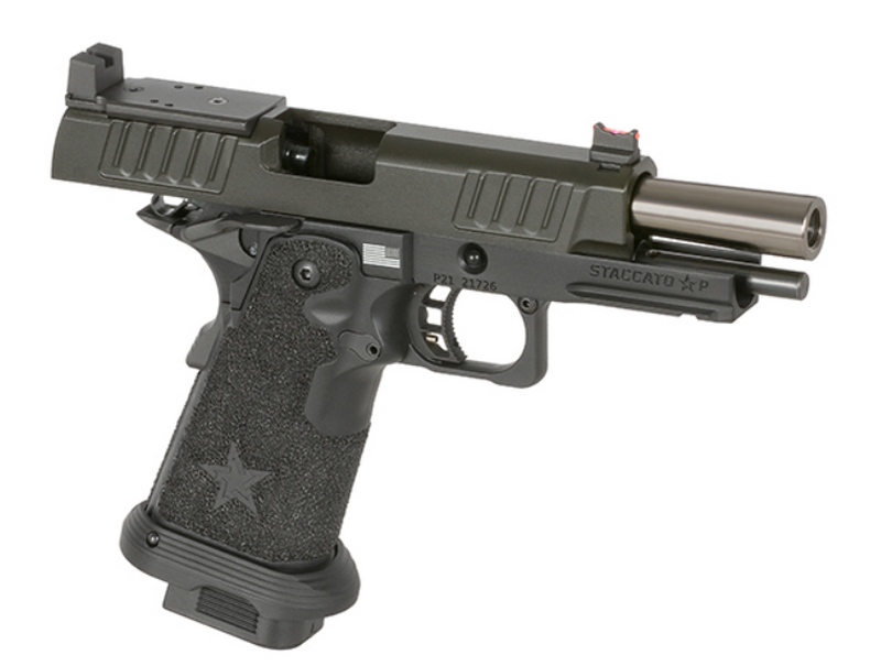 EMG Licensed Staccato R611-3A 2011 P SOC RMR T8 Upgraded Version Metal Slide GBB Airsoft Pistol by EMG > 6mmProShop > Army Armament