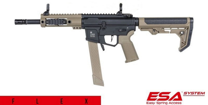Specna Arms SA-FX01 FLEX™ Gen.2 HAL ETU 9x19mm Half Tan Light OPS AEG Carbine by Specna Arms