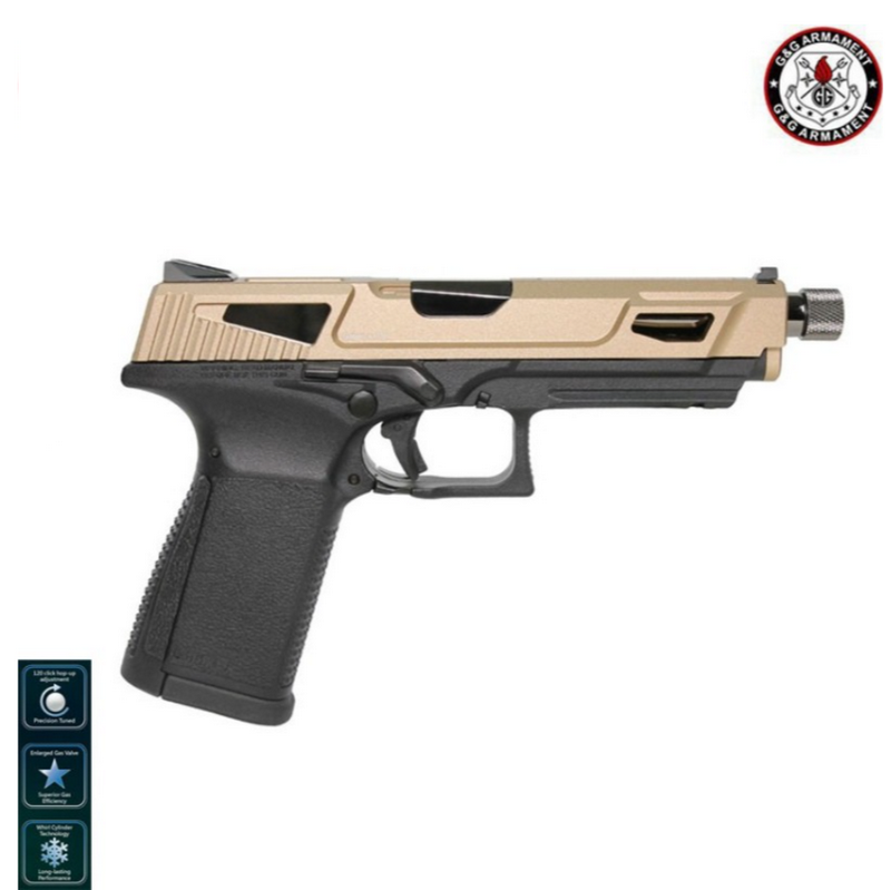 G&G GTP9 MS DST GBB Gas Blow Back Dual Tone Desert - Black by G&G