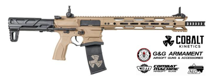 OFFERTE SPECIALI - SPECIAL OFFERS: G&G BAMF Kinetics Cobalt AR15 G2 M-LOK Recon ETU - Mosfet 3 Rounds Burst Tan Version AEG by G&G
