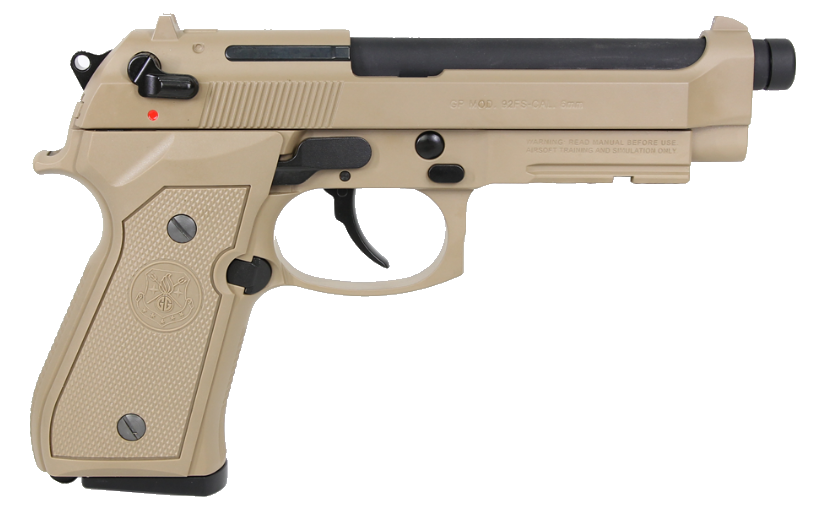 G&G GPM92 GP2 DST Desert Tan EVO M96A1 Type GBB Gas Blow Back Pistol by G&G