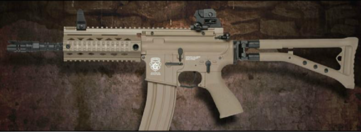 G&G GR4 Pneumatic BlowBack 100Y DST Folding Stock Tan AEG by G&G