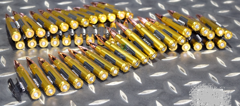 MG42 Cal. 7,92 x 57mm Dummy 50pcs Bullet Chain Cartuccera Inerte da 50 Cartucce Cal.7.92 by G&G