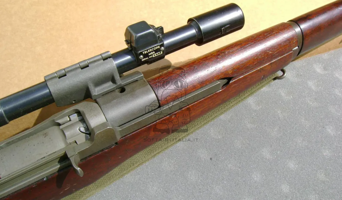Garand M1D Sniper Steel M2 Flash Hider Full Wood & Metal AEG by A&K