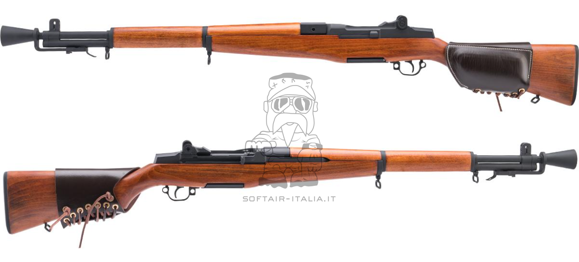 Garand M1D Sniper Steel M2 Flash Hider Full Wood & Metal AEG by A&K