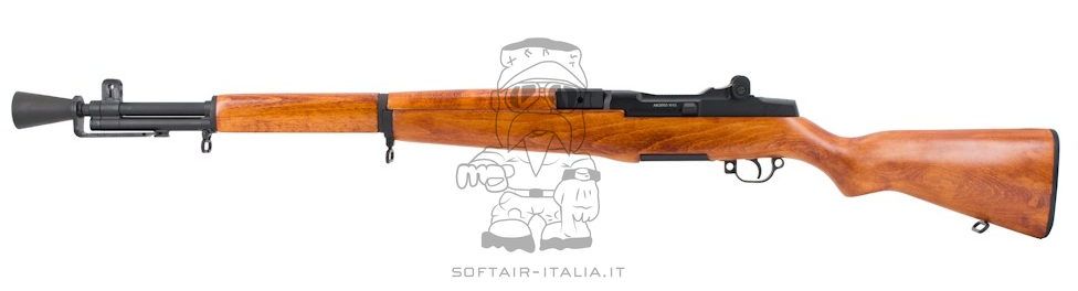 Garand M1D Sniper Steel M2 Flash Hider Full Wood & Metal AEG by A&K