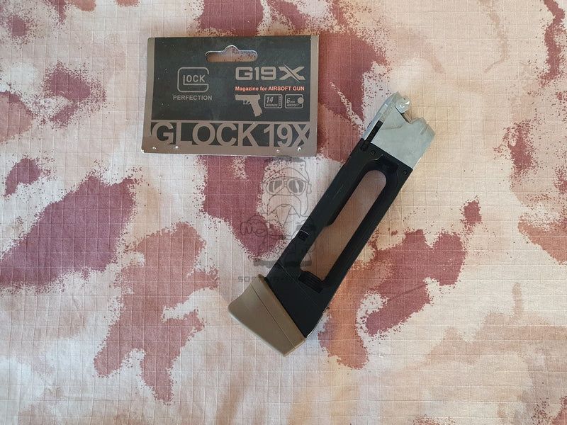 Glock 19X 14bb Co2 Tan Magazine Caricatore by SRC - Umarex