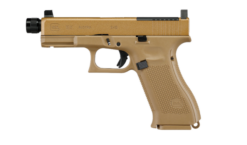 Glock 19X MOS Interface For Red Dot & Metal Slide Co2 GBB Coyote Tan Airsoft Pistol by Umarex