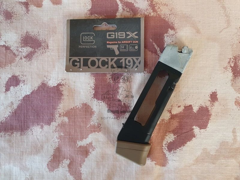 Glock 19X 14bb Co2 Tan Magazine Caricatore by SRC - Umarex