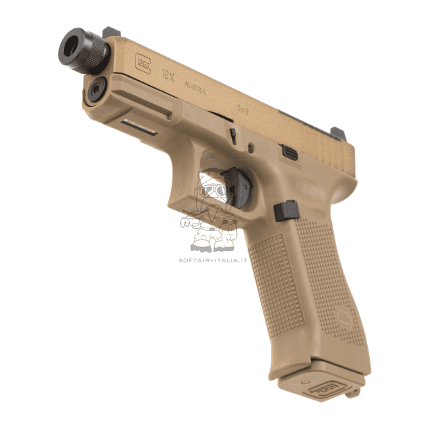 Glock 19 MOS Bronze Tan GBB Gas BLowBack Metal Slide Airsoft Pistol by SRC > Umarex