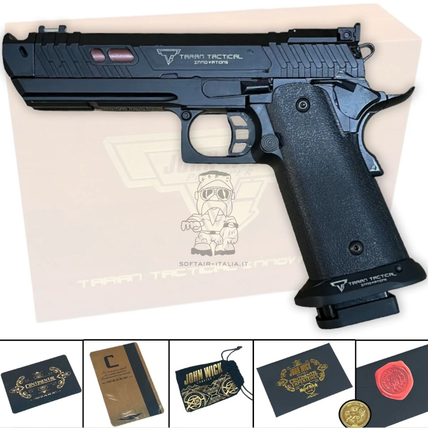 John Wick 4 TTI Taran Tactical Innovations Pit Viper GBB in Wood Case Collectors Edition by Double Bell