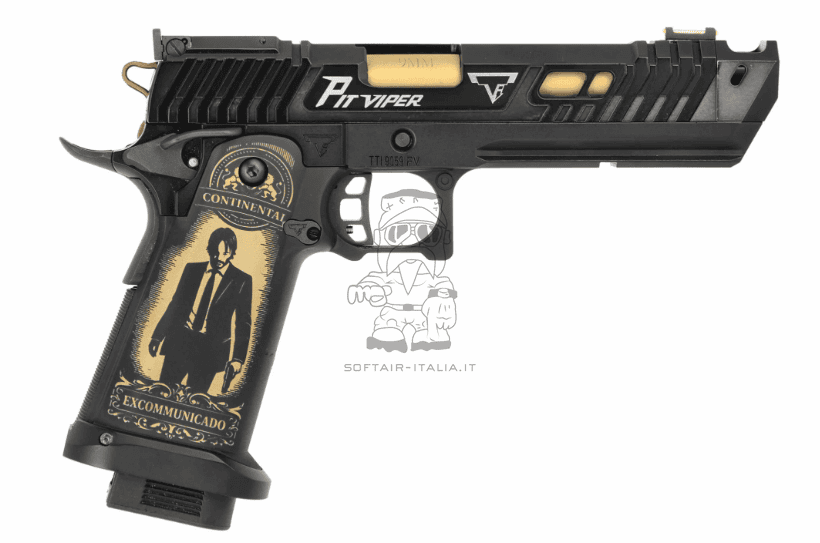John Wicks PIT Viper CERAKOTE "Excommunicado Continental 9mm" Custom JW4 TTI Officially Licensed Replica by softair-italia.it