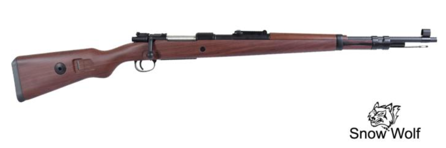 K98 KAR98K 98K Mauser Karabiner Full Metal Abs Wood type Stock Spring Bolt Action by Snow Wolf