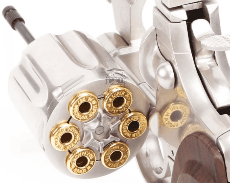King Arms Python 357 Evil V2 Silver - Chrome Full Metal Gas Airsoft Pistol by King Arms