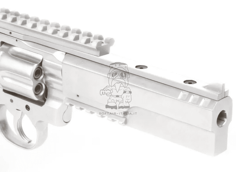 King Arms Python 357 Evil V2 Silver - Chrome Full Metal Gas Airsoft Pistol by King Arms