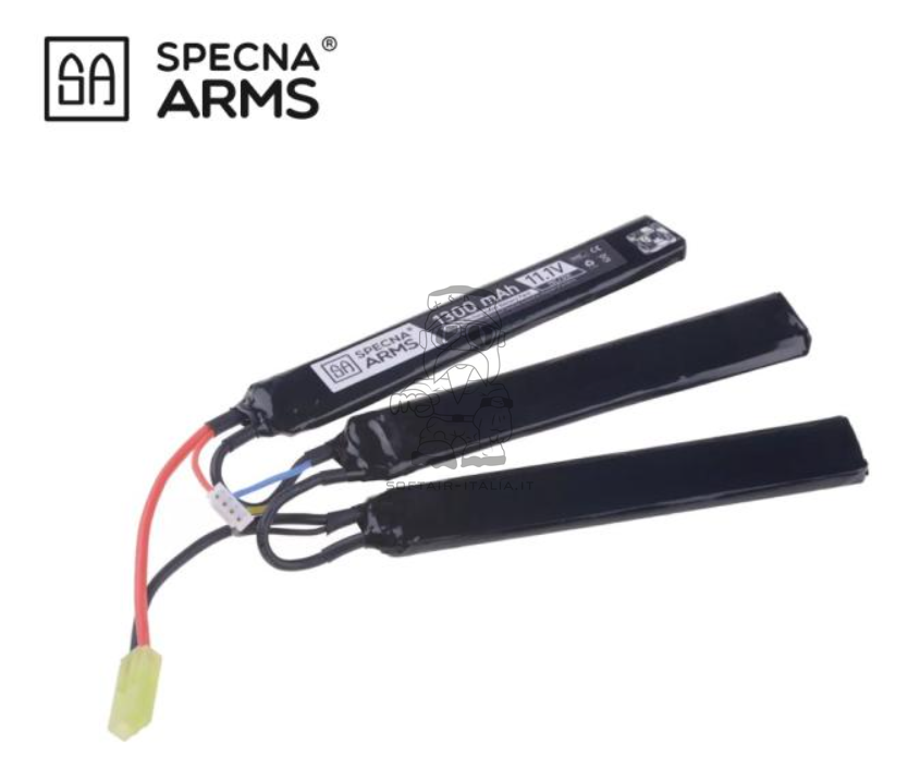 Li-Po Battery Batteria 11.1V 1300mAh 15/30C Butterfly Tripla di SPECNA ARMS