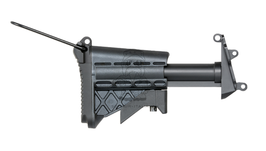 M249 Retractable Stock w. Aluminum Stock Pipe M249 Calcio Retrattile con Tubo Calcio in Alluminio by A&K