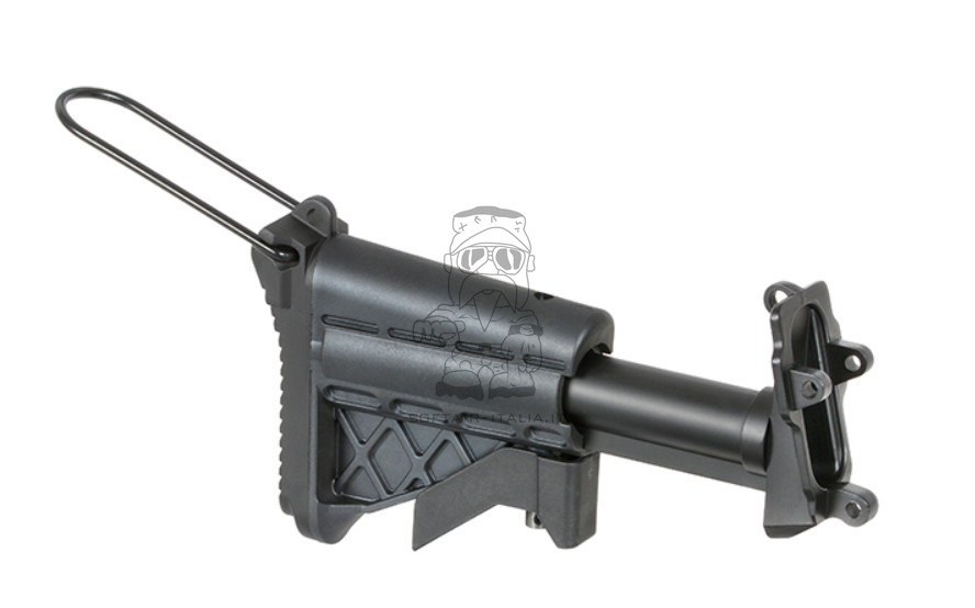 M249 Retractable Stock w. Aluminum Stock Pipe M249 Calcio Retrattile con Tubo Calcio in Alluminio by A&K