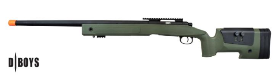 DBoys M40 M40A3 McMilan Repro Style OD Sniper Spring Bolt Action Rifle by DBoys