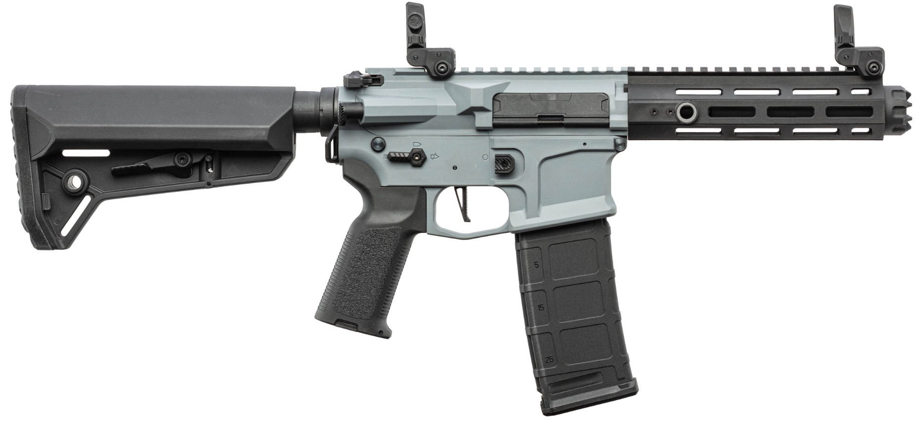M4 Hellion LT-32 NSR Stock Gen2 AEG Combo Pack Dual Tone Grey - Black by Lancer Tactical