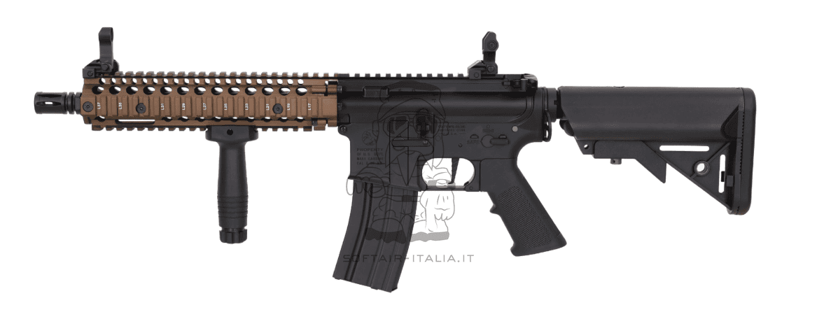 MK18 Daniel Defense Colt Licensed SA-E19 EDGE 10,5" HAL²™ Bluetooth® Low Energy Widget Chaos Bronze Dual Color AEG by EMG Cybergun
