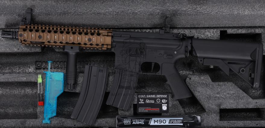 MK18 10.5" Colt & Daniel Defense Licensed SA-E19 EDGE Gen.2 HAL²™ Chaos Bronze AEG by Specna Arms
