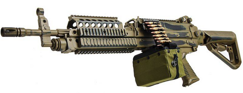 MK46 MOD0 LMG Battleworn FN Herstal Licensed T8 X SP System Dark Earth AEG by A&K