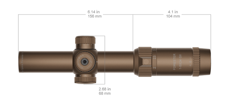 Ottica Scope Forester 1-5x24SFP GenII FDE Riflescope by Vector Optics