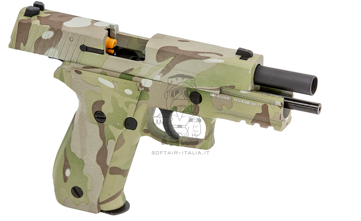 P226 Styling Raven R226 Camo Hydro GBB Working Decocking Lever -Abbaticane- Airsoft Pistol by Raven