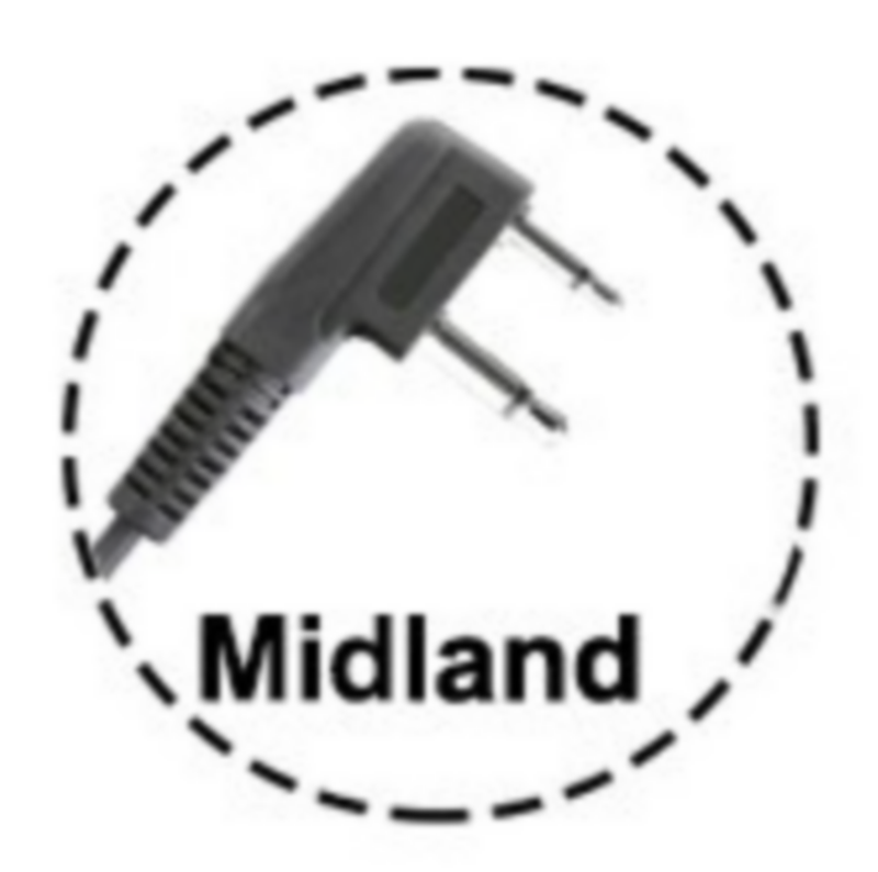 PTT MA29 Microfono Auricolare Midland Type 2 Pin C1672 Secure TX  by Midland®