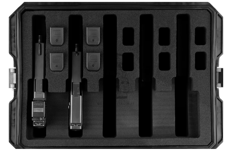 Pistol x 5 & Magazines x 10 Polymer Hard Multi Pistol Case by Nimrod