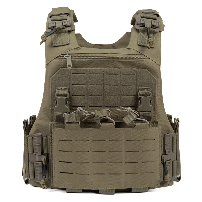 Plate Carrier QR Quick Release System MOLLE Cuv Vest 900D RG Ranger Green by SixxMM
