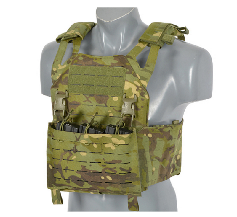 Plate Carrier - Body Armour MT Multicam Tropic Laser Cut Buckle Up M4 - AK Pouches by 8Fields