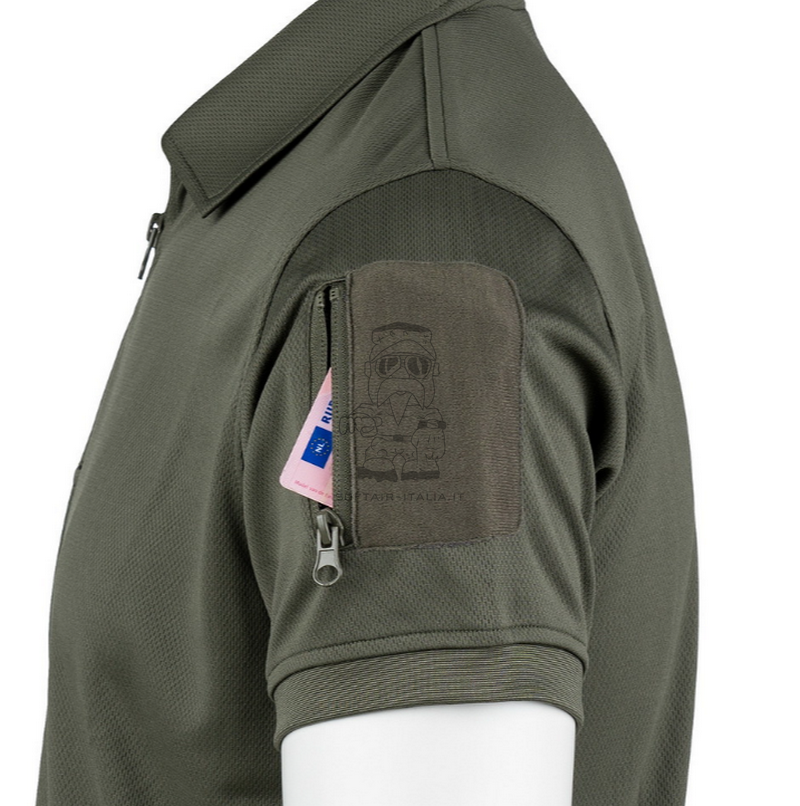 Polo Quick Dry Zip Tactical Ranger Green by 101 Inc