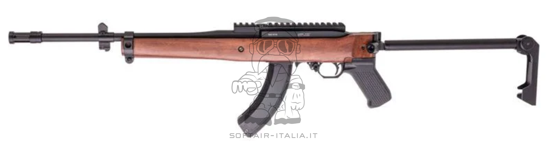 Ruger .22 Styling Ranch Boy I Real Walnut Wood & Metal GBB Gas Blow Back Rifle by ACE 1 ARMS