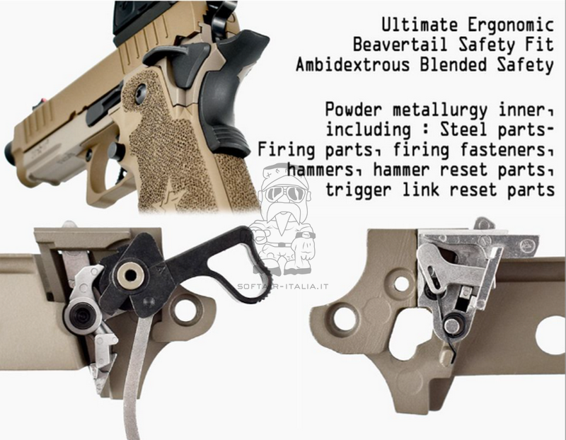 STACCATO Emg Army Armament C2 2011 SOC 6mm Pro Shop GBB FDE Airsoft Pistol Stippling Grip by Army Armament
