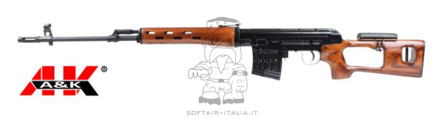SVD Dragunov Full Wood & Metal AEG by A&K