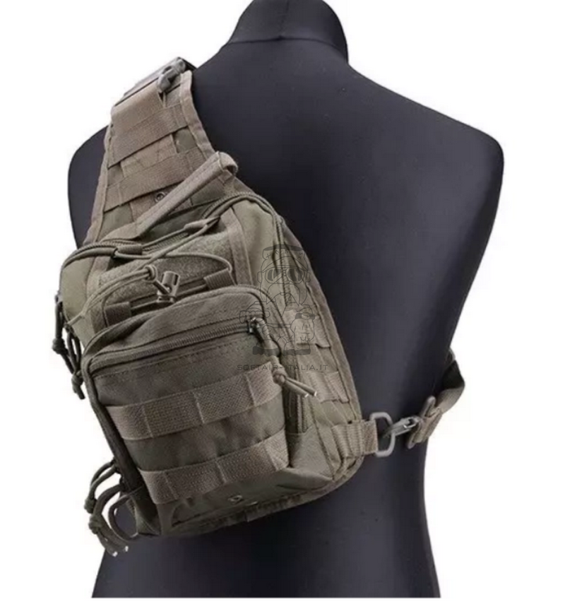 Shoulder OD Tactical Bag Zainetto da Spalla 260 x 200 x 70mm by GFC Tactical