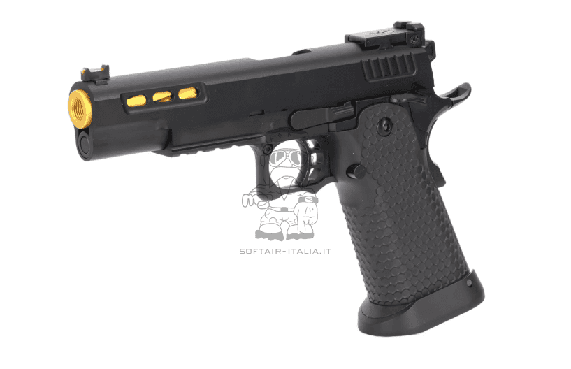 Specna Arms Hi-Capa VAPOR™ SA-VGP06 Steel Body - Gold Barrell GBB Gas Blow Back Airsoft Pistol by Specna Arms