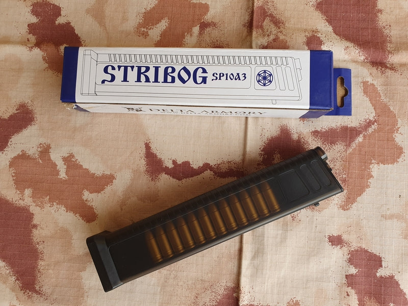 Stribog GP S10A3 Transparent 120bb Mid Cap Magazine Caricatore by Delta Armory