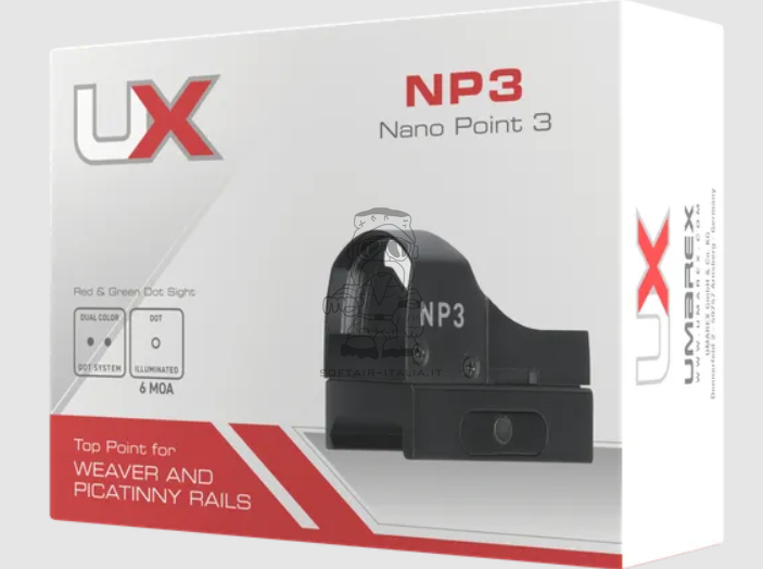 Umarex Red - Green Dot Sight Micro 6 MOA UX NP 3 by Umarex