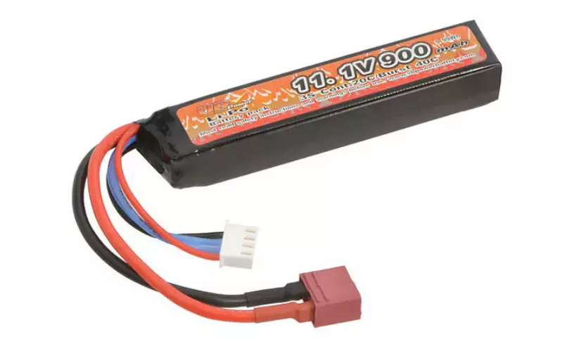 VB Li-Po Battery 11.1v 900mAh 20/40c T-Deans Connector 92,5 x 17 x 20,5mm by VB