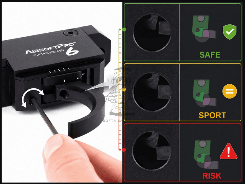 VSR ZERO Gen 6 Upgrade Trigger Up To M170 Springs Compatible Tokyo Marui - Cyma - Well & Similars  by AirsoftPro