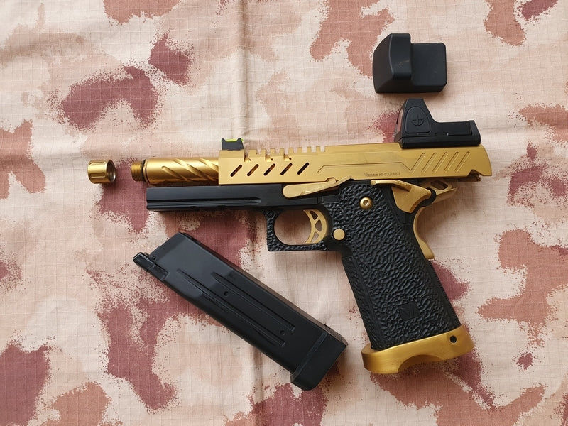 Vorsk Hi-Capa 4.3 Gold BDS Dot Sight Version GBB Gas Blow Back by Vorsk