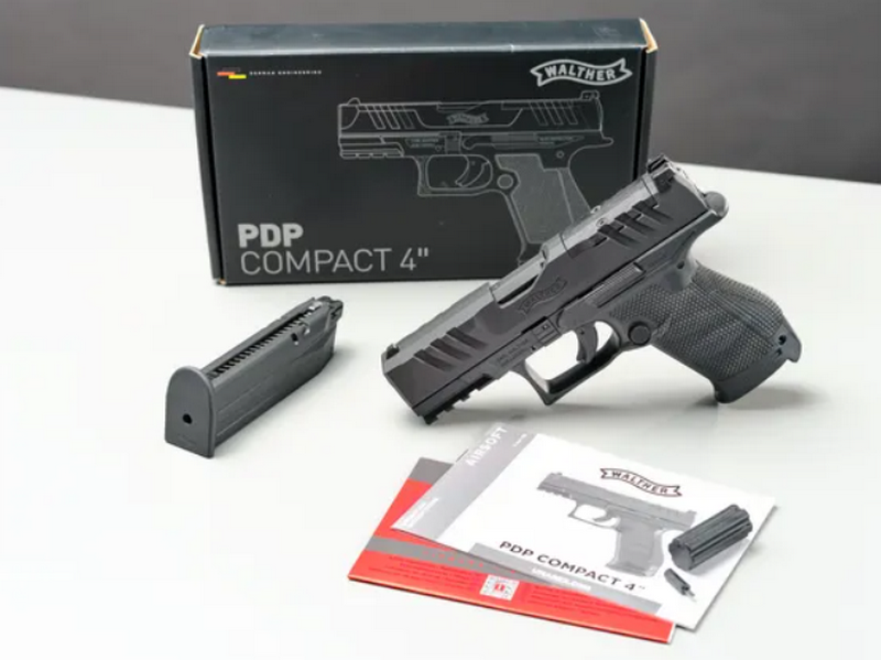 Walther PDP 4" Compact Trijicon, C-More Leupold & Vortex RMR Compatible GBB Gas Blow Back Airsoft Pistol by Umarex