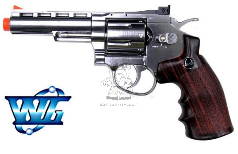 Win Gun 701 Revolver 4" Co2 Silver - Chrome Version by Win Gun