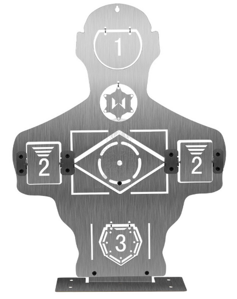 Airsoft - Softair Human Fake Metal  Tilting - Reactive Targets Half Body Bersaglio Mezzo Busto in Metallo con Bersagli Basculanti - Reattivi