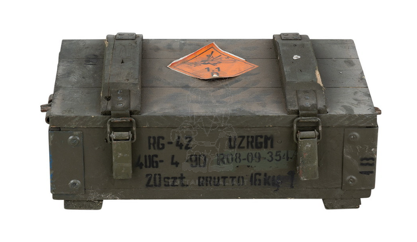 Army Original Military Wooden Ammo Box 44 x 35 x 20cm.