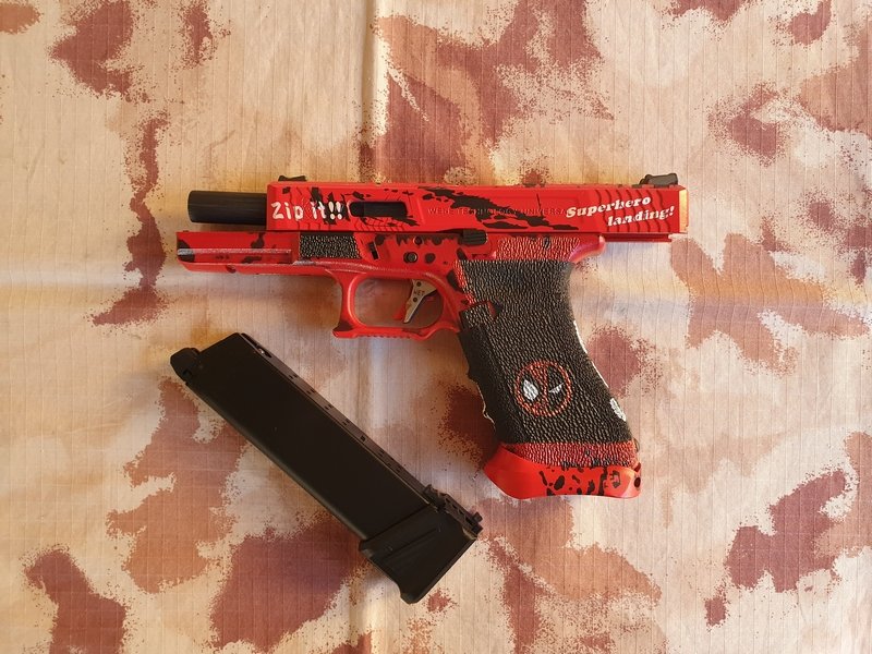 Ascend G17 Type DP17 Ascend Deadpool Metal Slide GBB Gas Blow Back by We